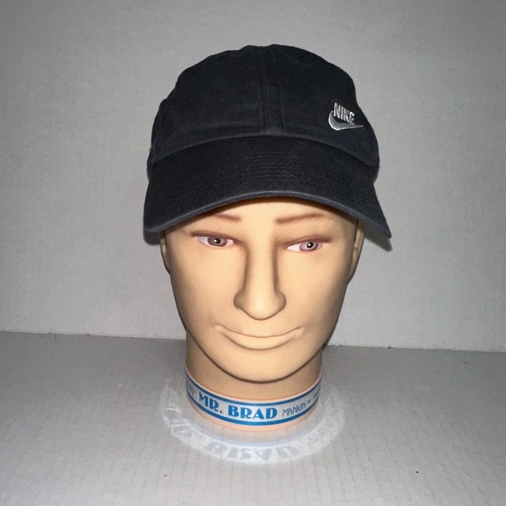 Nike Size Heritage86 Distressed Black Cap Hat